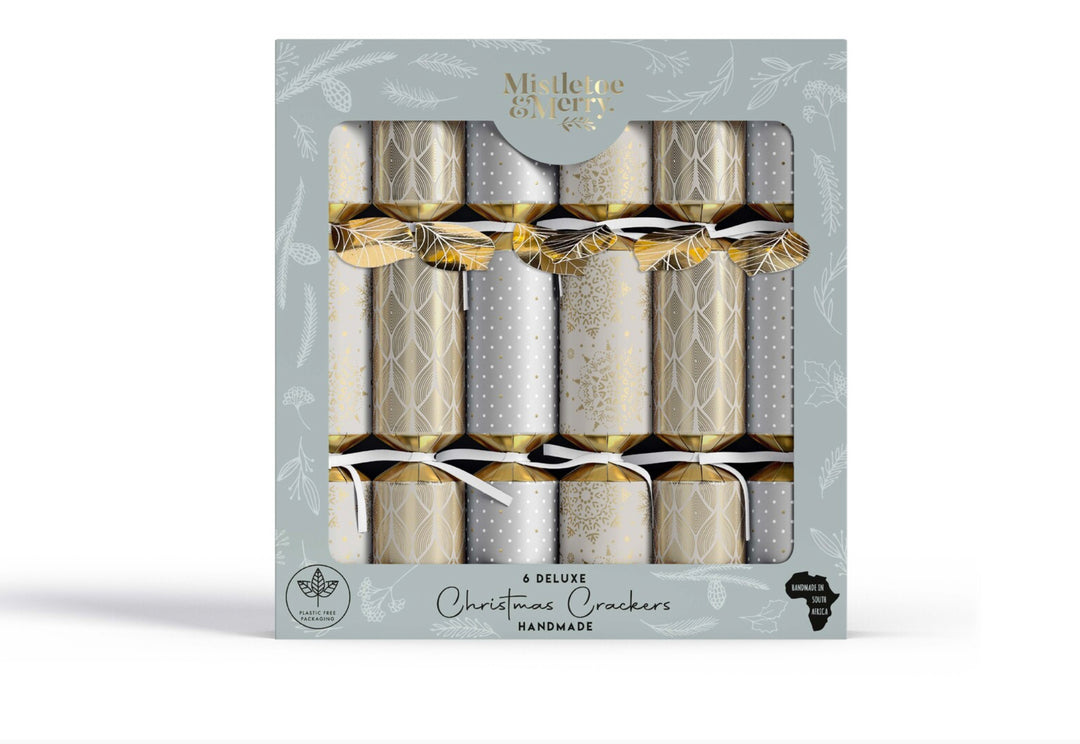 Mistletoe and Merry Metallics 6 pack of Crackers