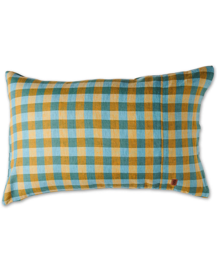 Kip&CO. Marigold Tartan Linen Pillowcases - 2 piece