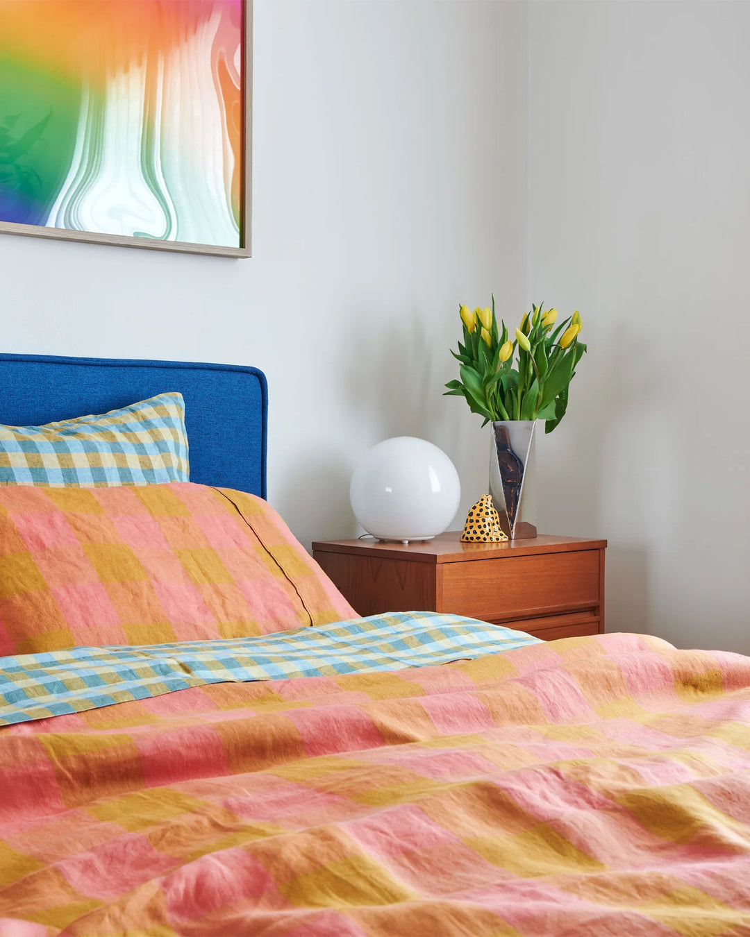 Kip&CO. Marigold Tartan Linen Pillowcases - 2 piece