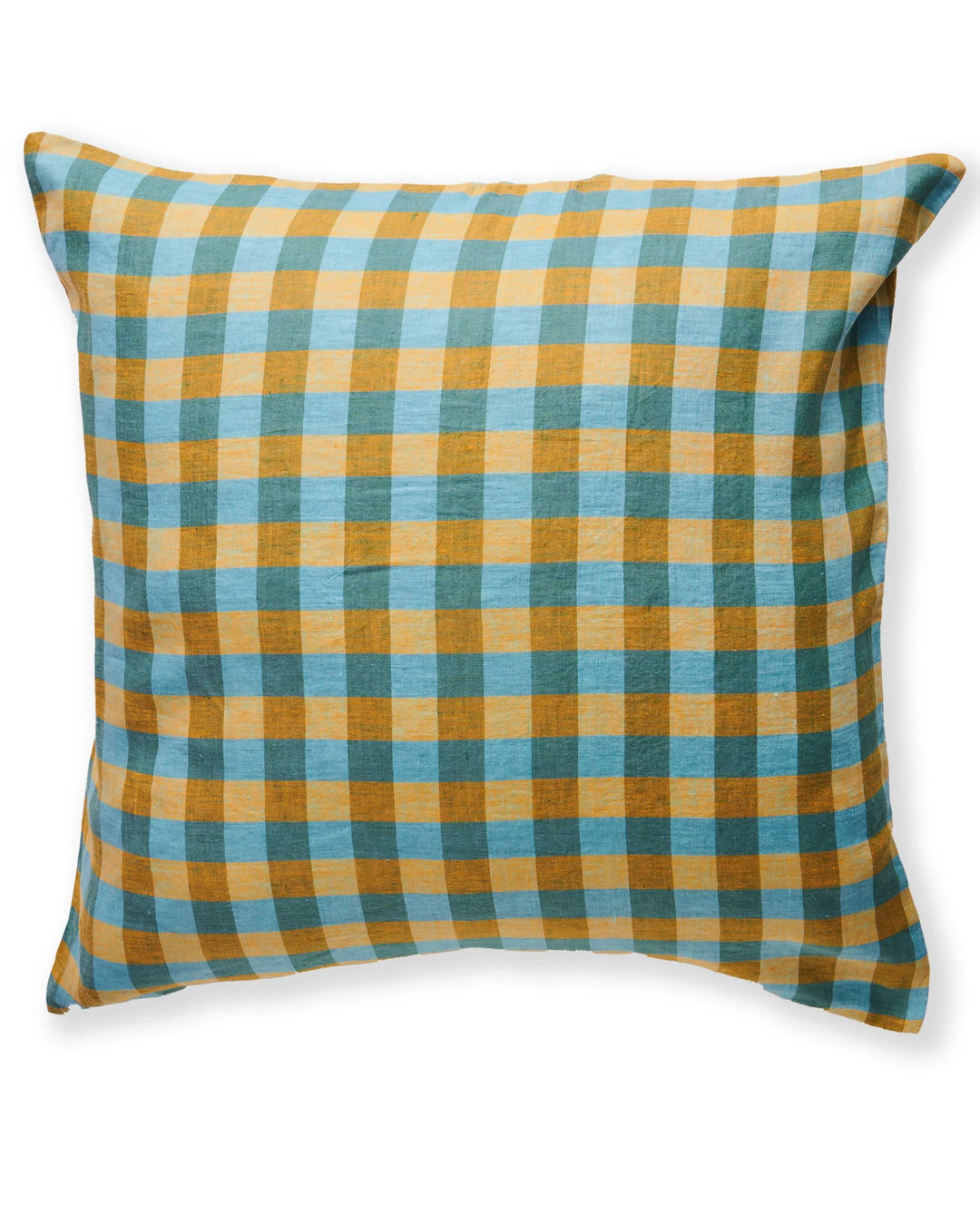 Kip&CO. Marigold Tartan Linen European Pillowcase - 2 pieces