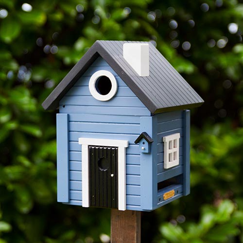 Pale Blue Cottage Style Bird House