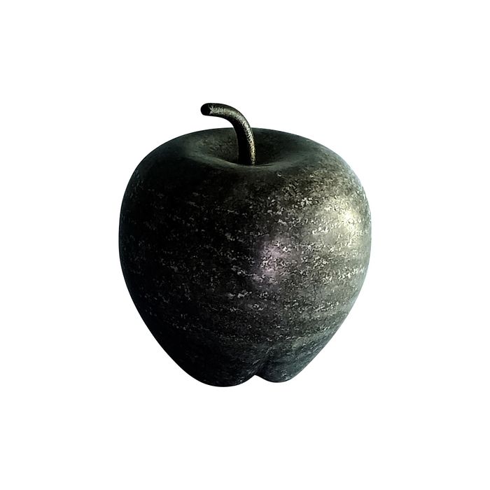 Large Black Marble Apple