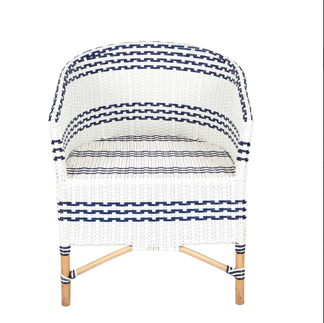 Paloma Rattan Lounge Chair Blue - PICK UP ONLY