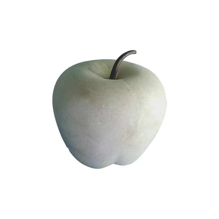 Large White Marble Apple